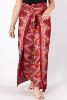 Pantalon fendu fluide bordeaux à motif oriental style hippie chic