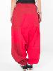 Pantalon sarouel bien ample patchwork rouge motif tribal