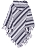 Poncho noir et gris pointu traditionnel