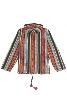 Veste multicolore doublée polaire au tissage traditionnel du Népal
