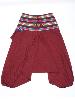 Pantalon sarouel ethnique bordeaux à motif du Népal