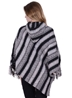 Poncho noir et gris pointu traditionnel